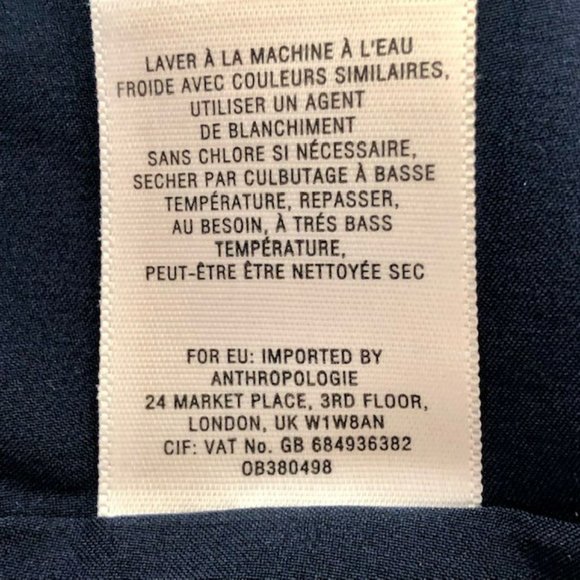 Maeve by Anthropologie Mitered Chevron Dress Lined - Navy/Ivory - 12 - Picture 10 of 12